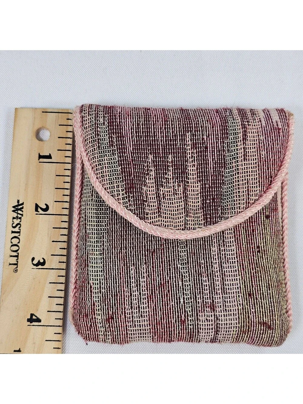 Vintage Mary Kay Woven Tapestry Lipstick Case and Compact Pouch Set Pink Gold